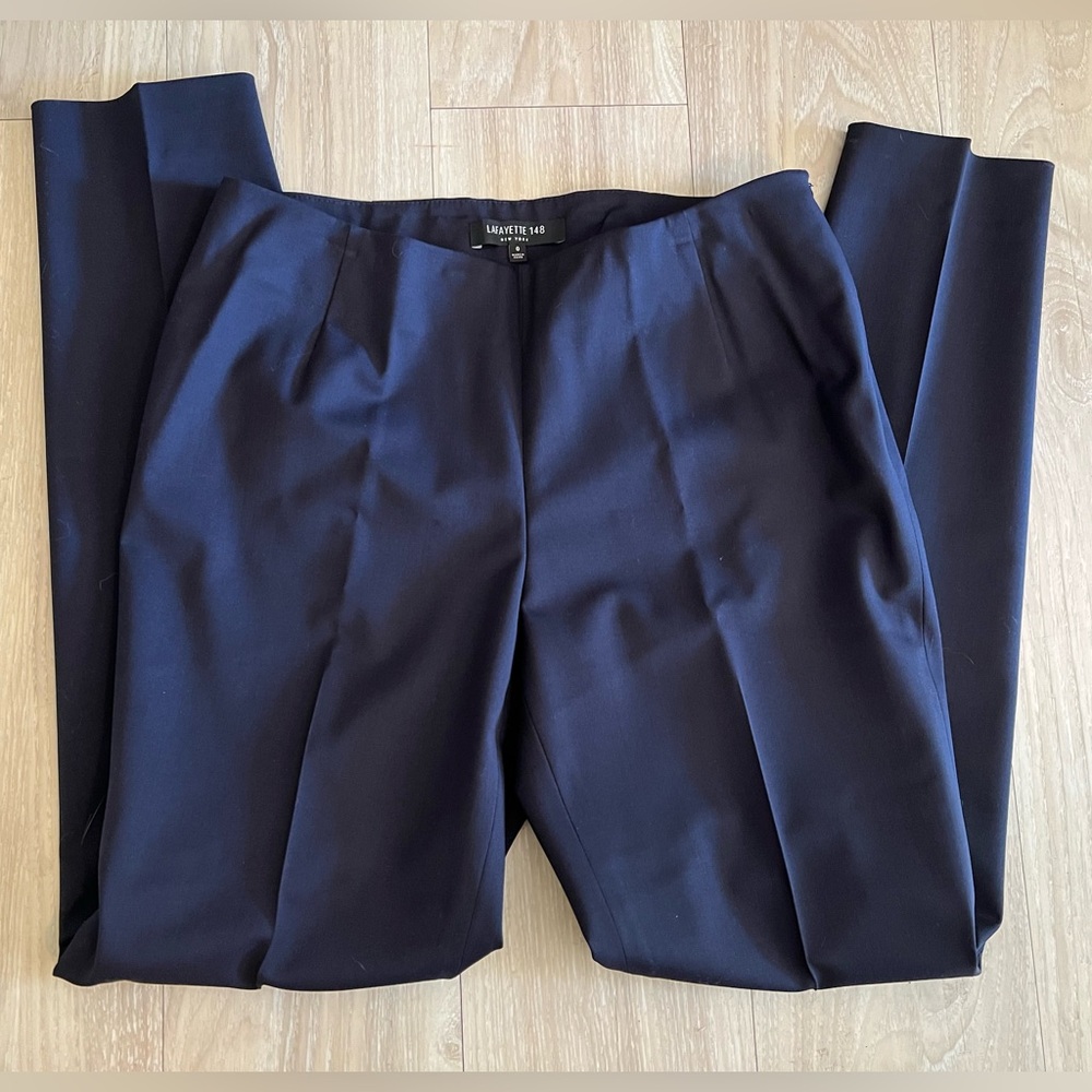 Lafayette 148 Navy Wool Slacks